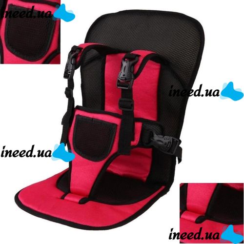 Детское бескаркасное автокресло Multi Function Car Cushion Красный, Универсальное авто кресло ребенку в машину до 25 кг, Удобное автомобильное кресло