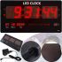 Wall Electronic Clock Clock JH-4622 Red with Red LED Backlight, Desktop Digital Clock Red with date and thermometer from the network