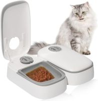 Автоматическая двойная кормушка дозатор 2-Meal Pet Feeder MA-6 для собак и кошек 659-3 с таймером, Комплект кормушек 2шт по 600 мл для животных