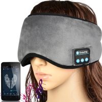 Sleep and Rest Mask 3D Music Goggles AND183 with Bluetooth Headset, USB Blindfold with Velcro Headphones with Battery Grey
