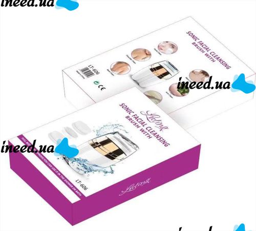 Аккумуляторная массажная щетка 3 в 1 Sonic Facial Cleansing Drush With LT-606 для лица с насадками, Профессиональная электрическая щетка для умывания