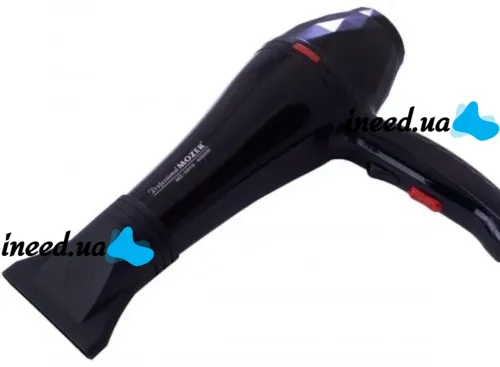 Профессиональный фен Mozer MZ-5919 4000W для сушки и укладки волос, Электрический фен Мозер с холодным обдувом и концентратором 2 скорости 2 режима