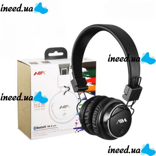 Wireless Bluetooth Headphones NIA Q8 microSD Black