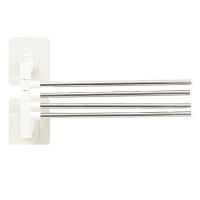 Универсальный настенный полотенцесушитель держатель для ванной 4-Bar Towel Rack на 4 полотенца, Вешалка органайзер для полотенец 4 держателя Белый