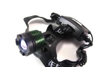 POLICE BL-2188B T6 50000W Headlamp with Zoom LED Waterproof Flashlight with Head Mount Battery Black