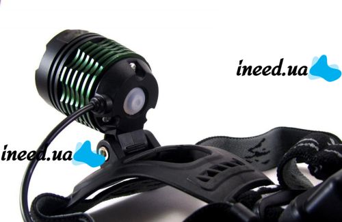POLICE BL-2188B T6 50000W Headlamp with Zoom LED Waterproof Flashlight with Head Mount Battery Black