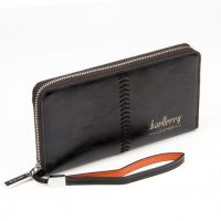 Мужской кошелек клатч портмоне Baellerry Leather Model 1 SW008 Black Черный