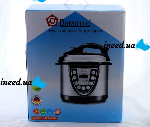 Мультиварка скороварка с антипригарным покрытием Domotec MS-5501, 6 литров и 12 программ