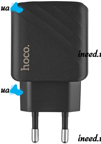 Сетевое зарядное устройство зарядка Hoco CS22A PD30W на один порт Type-C USB-C, Адаптер питания блок Хоко для быстрой зарядки телефона Черный