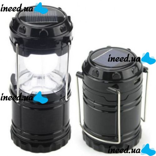 Camping Flashlight with Solar Charging for Phone USB SH-5800T 6led Camping Lamp with Solar Battery, Rechargeable Flashlight G-85