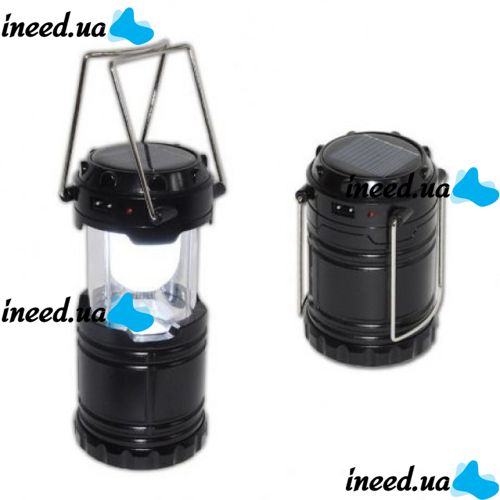 Camping Flashlight with Solar Charging for Phone USB SH-5800T 6led Camping Lamp with Solar Battery, Rechargeable Flashlight G-85