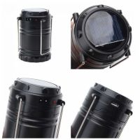 Camping Flashlight with Solar Charging for Phone USB SH-5800T 6led Camping Lamp with Solar Battery, Rechargeable Flashlight G-85