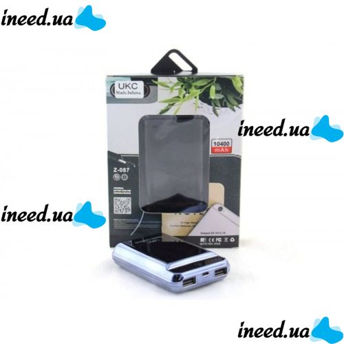 Портативная зарядка Power Bank UKC Z087 10400 mAh УМБ аккумулятор зарядное