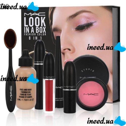 Косметический набор Mac look 8 в 1 M808 Набор косметики подарочной коробке