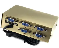 Сплиттер VGA KV-FJ1504A Splitter, Коммутатор 150MHz 4 Port Четыре порта с адаптером разветвитель VGA