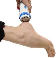 Электрическая пемза Pedi Spin Pro Педи Спин для удаления огрубевшей кожи стоп и пяток, Прибор для чистки ног со сменными насадками Pedispin Белая
