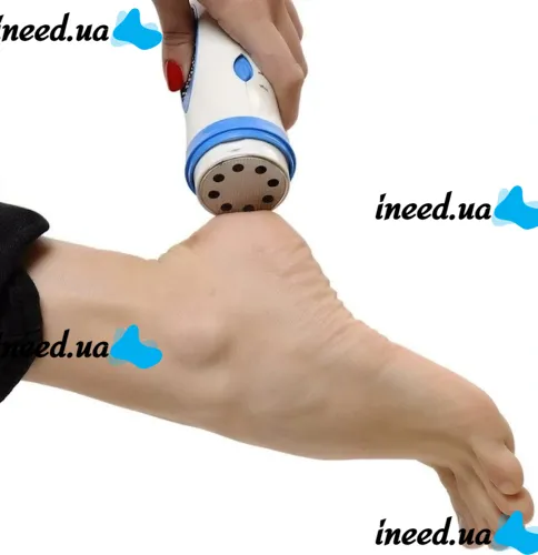 Электрическая пемза Pedi Spin Pro Педи Спин для удаления огрубевшей кожи стоп и пяток, Прибор для чистки ног со сменными насадками Pedispin Белая