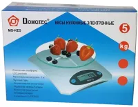Кухонные электронные весы Domotec MS-KE5 от 1г до 5 кг Air Glass стеклянные до 5кг Домотек с LCD-дисплеем и автоматическим выключением Серые