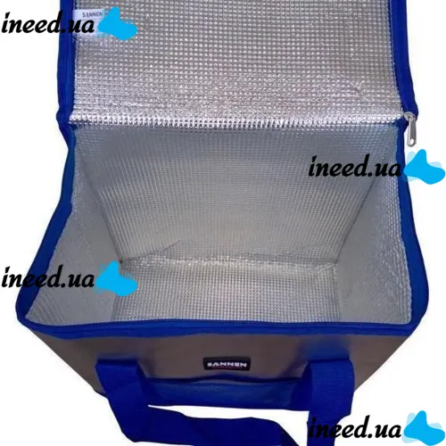 Туристическая термосумка Sannen Cooler Bag MC-1059 на 25 л для продуктов и напитков 37x20x34 см Походный переносной термобокс холодильник для пикника