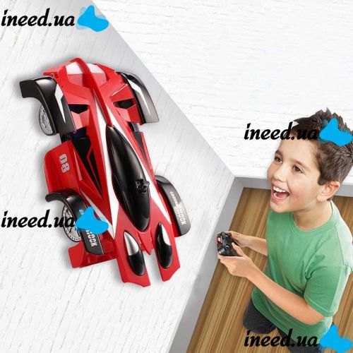 Антигравитационная машинка Wall Climber CAR P802 Красная едет по стенам и потолку
