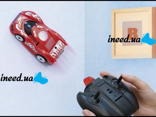 Антигравитационная машинка Wall Climber CAR P802 Красная едет по стенам и потолку