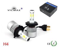 Комплект светодиодных LED ламп VICMAX S2 H4 72W 8000Lm лампы