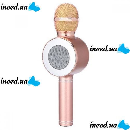 Беспроводной bluetooth микрофон для караоке WS668 с чехлом