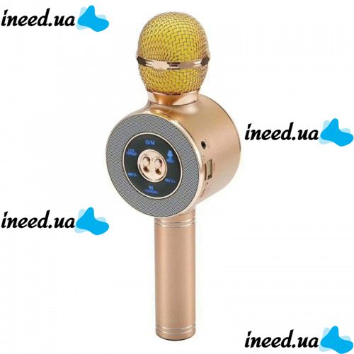 Беспроводной bluetooth микрофон для караоке WS668 с чехлом