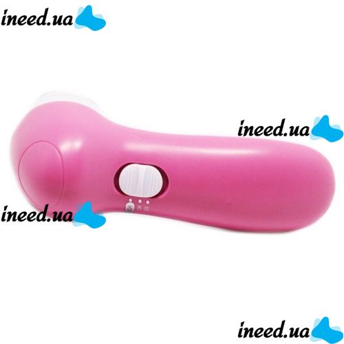 Электрический женский массажер для лица 5 в 1 Multifunction Face Cleaner AE-8782C 5 насадок, Массажная щетка со сменными насадками на батарейках