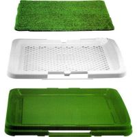 Трехуровневый туалет для собак Puppy Potty Pad 872, Открытый лоток с имитацией травы для животных 47х34х6 см