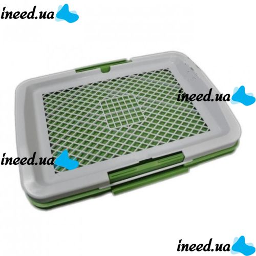 Трехуровневый туалет для собак Puppy Potty Pad 872, Открытый лоток с имитацией травы для животных 47х34х6 см