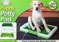 Трехуровневый туалет для собак Puppy Potty Pad 872, Открытый лоток с имитацией травы для животных 47х34х6 см