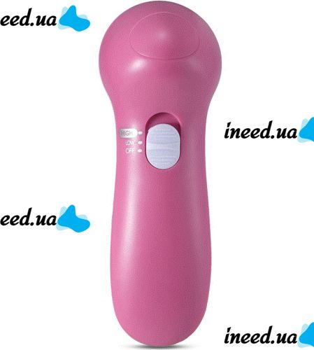 Электрический женский массажер для лица 5 в 1 Multifunction Face Cleaner AE-8782C 5 насадок, Массажная щетка со сменными насадками на батарейках