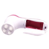 Электрический женский массажер для лица 5 в 1 Multifunction Face Cleaner AE-8782C 5 насадок, Массажная щетка со сменными насадками на батарейках