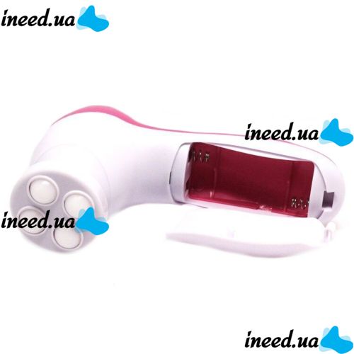 Электрический женский массажер для лица 5 в 1 Multifunction Face Cleaner AE-8782C 5 насадок, Массажная щетка со сменными насадками на батарейках