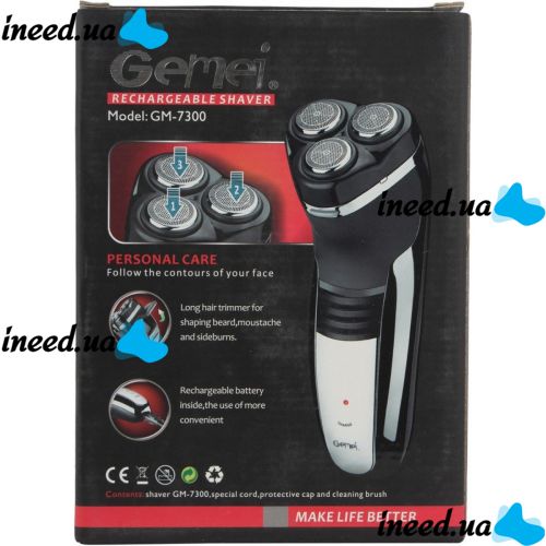 Rotary electric shaver Gemei GM-7300 men's razor