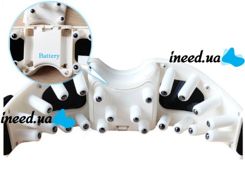 Магнитно акупунктурный массажер для глаз Healthy Eyes Massager KL-218, Массажные очки для зоны вокруг глаз 22 массажных пальчика, на батарейках Белые