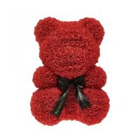 Большой мишка из 3D роз, медведь из искусственных 3D роз 40 СМ