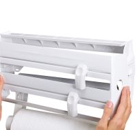 Кухонный тройной держатель Triple Paper Dispenser 3 в 1 для бумажных полотенец пищевой пленки и фольги Диспенсер органайзер Kitchen Roll (MA-53-20)