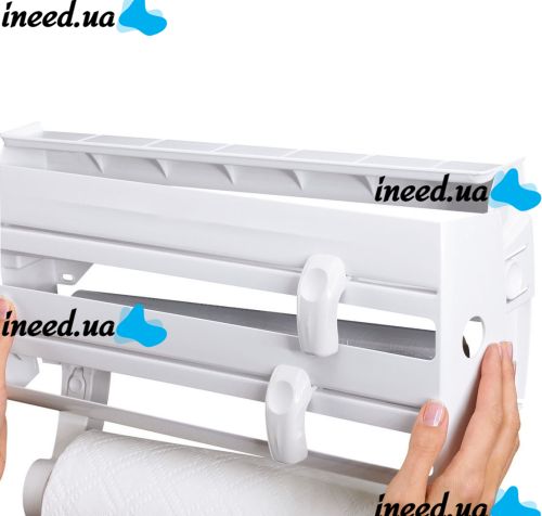 Кухонный тройной держатель Triple Paper Dispenser 3 в 1 для бумажных полотенец пищевой пленки и фольги Диспенсер органайзер Kitchen Roll (MA-53-20)