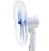 Напольный вентилятор WimpeX WX-1611 40 см stand fan 16" 100W с регулировкой высоты, Бесшумный вентилятор Вимпекс 100Вт на пол 3 скорости Белый