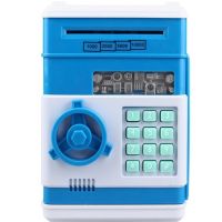Children's electronic piggy bank safe Mony Safe, bill acceptor, ATM, with combination lock for paper bills, coins with Piggy Number Bank batteries