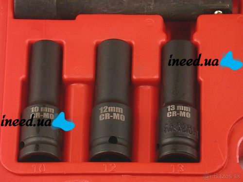 Набор торцевых шестигранных головок Piece Tool Set 1/2" 31шт в кейсе, Ударные головки 8-32mm с удлинителем и угловой насадкой 31 предмет в чемодане