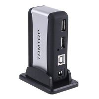 Вертикальный USB хаб HUB 2.0 Tomtop на 7 портов разветвитель удлинитель от сети