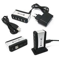 Вертикальный USB хаб HUB 2.0 Tomtop на 7 портов разветвитель удлинитель от сети