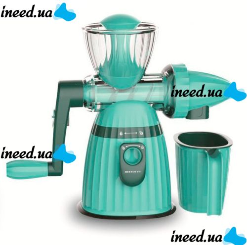 Соковыжималка ручная шнековая Meileyi Manual Juicer MLY-662 2 в 1 с набором насадок