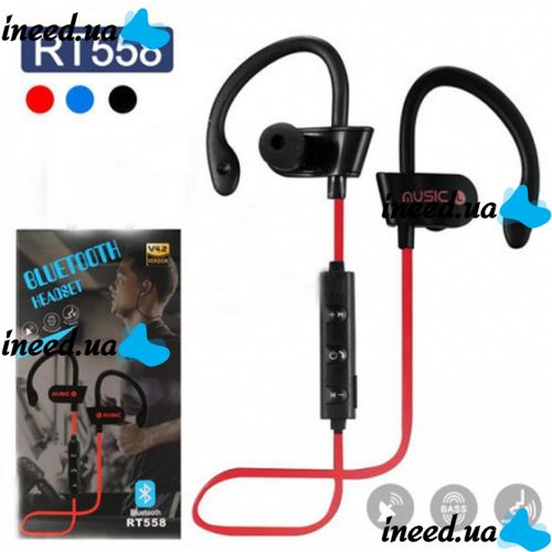 Беспроводные спортивные Bluetooth наушники RT558 BT с креплением на ухо RT-558