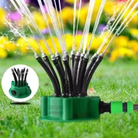 Спринклерний зрошувач насадка на шланг для поливу 12 в 1 розумна система Multifunctional Sprinkler Fresh Garden розпилювач дощуватель 360 градусів 