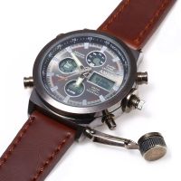 Мужские Наручные армейские часы AMST Sport Brown Watch AM3003 Кварцевые Quartz коричневые
