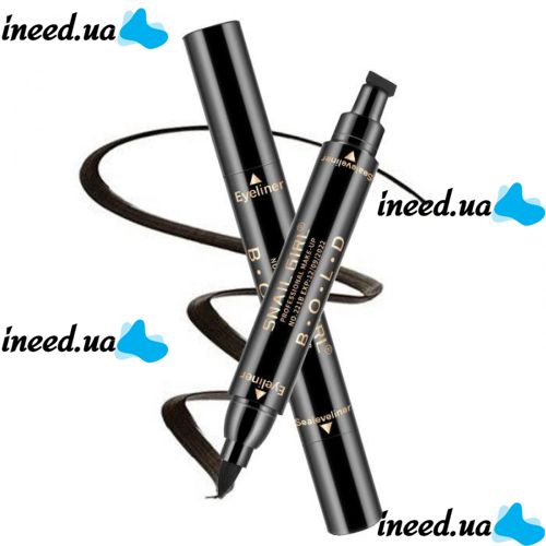 Водостойкая двусторонняя подводка для глаз B.O.L.D Snail Girl Eyeliner 221A/221B штамп для стрелки Handaiyan BOLD